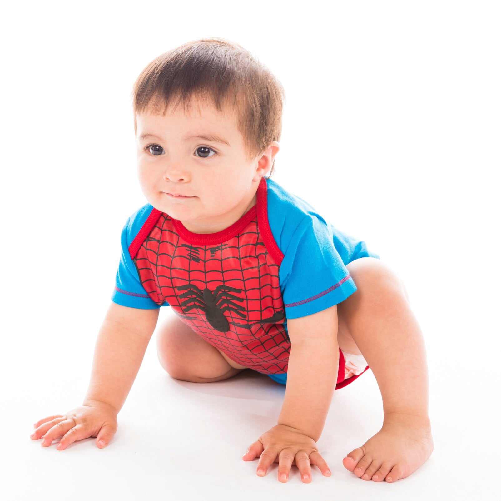 Marvel Avengers Spider-Man Iron Man Captain America Infant Baby Boys 5 Pack Bodysuits Newborn to Infant