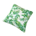 thumbnail image 3 of YFYANG Square Decorative Throw Pillow Case (Without Pillow Insert), Green Leaf Doodle Bedroom Sofa Car Cushion Cover, 12"x12", 3 of 9