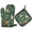 Chickens and Flowers Pattern, variant on 2 PCS Oven Baking Gloves Set Heat Resistant Oven Mitt & Pot Holder Set Cooking Mitts Kitchen Home Supplies Black Cats and Mystical Symbols