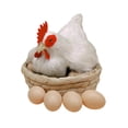 thumbnail image 4 of Almencla Simulation Hen Model Ornament Artificial Feather Prop for Kitchen Home Store white, 4 of 8