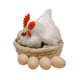 thumbnail image 4 of Adorno de gallina de imitación para Pascua, pluma artificial de pollo blanco, 4 of 9