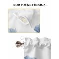 thumbnail image 7 of Blue Tulips Kitchen Curtains 54 Inches length, Spring Summer Floral Rustic Botanical Window Treatment Curtain Drapes, Thermal Insulated Drapes for Basement Hotel RV, 42"x54", 2 Panels, 7 of 7