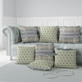 thumbnail image 6 of Paisley Oasis Throw Pillow with Removable Cover in Beige 18x18, 6 of 6