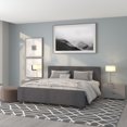 thumbnail image 4 of Tribeca King Size Tufted Upholstered Platform Bed in Dark Gray Fabric, 4 of 6