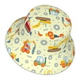 thumbnail image 3 of Gaeub Heavy Equipment Printed Double Sided Reflective Bucket Hat Foldable Sun Hat for Camping Hiking Fishing, 3 of 9