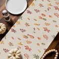 thumbnail image 2 of Thanksgiving Watercolor Pumpkin Table Runner, Autumn Thanksgiving Kitchen Dining Table Decoration for Home Party Decor 13x48 Inches, 2 of 9