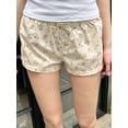 thumbnail image 3 of Musuos Women's Summer Mini Shorts Casual Loose Fitting Elastic Waist Floral/Stripe/Plaid Short Pants, 3 of 7