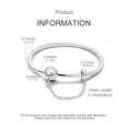 thumbnail image 3 of MULA European 925 Sterling Silver Snake Bracelet Clasp Chain fit Charms for Women Jewelry, 3 of 6