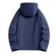 thumbnail image 3 of WTOBBY Men's 3-in-1 Waterproof Windproof Hooded Jacket with Removable Fleece Liner, Outdoor Hiking Skiing Raincoat, Adjustable Cuffs & Storm Flap,Dark Blue L, 3 of 3