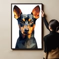 thumbnail image 4 of German Pinscher Dog Art Canvas, Pet Wall, Polygon Art Print on Canvas Canvas, large wall art, bathroom wall art, Ready to Hang,Living Room,Bedroom ＆ Office, 4 of 4
