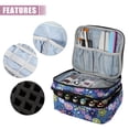 thumbnail image 3 of Unique Bargains 1pc Nail Polish Carrying Case Double-Layer Nail Polish Case for Manicure Tools Nylon Flower Pattern, 3 of 6