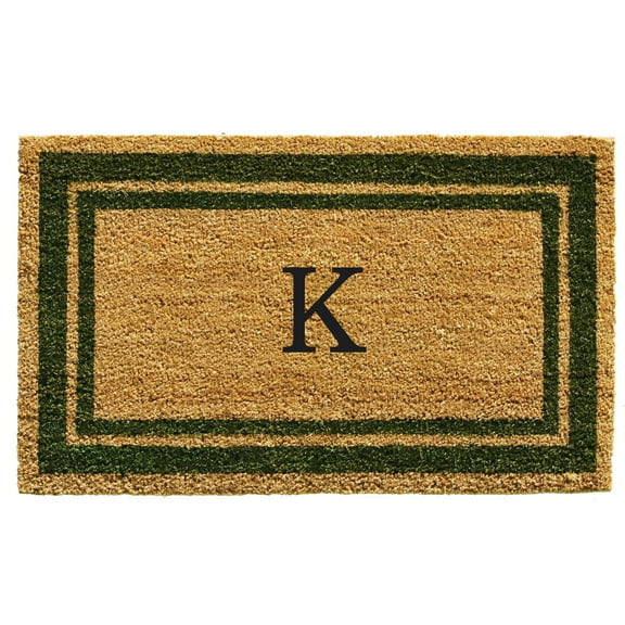 Momentum Mats Sage Green Border Monogram Doormat (1'6 x 2'6)