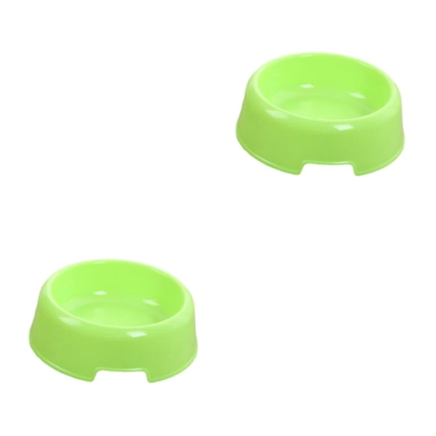Methold Cuenco de plástico para perros, y práctico, saludable e higiénico para perros pequeños, cuencos de plástico para perros y gatos, verde 2Conjunto