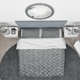 thumbnail image 2 of Designart 'Silver Metal Diamond Plate Relief' Modern & Contemporary Duvet Cover Set, 2 of 4