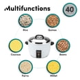 thumbnail image 3 of Aroma 48 Cup Cooked Commercial Non Stick Rice Cooker with Stainless Steel Lid, 3 of 6