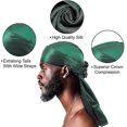 thumbnail image 3 of 4pcs Silky Durags, Silk Durag For Men Women Waves, Silk Durag Pack With 1 Wave Cap, Silky Satin Durag Extra Long Tails, 3 of 5