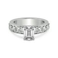 thumbnail image 3 of IGI Certified 1 Carat Emerald Shape Lab Grown Diamond Engagement Ring | 14K White Gold | Alfreda Half Eternity Diamond Ring | FG-VS1-VS2 Quality Friendly Diamonds, 3 of 6