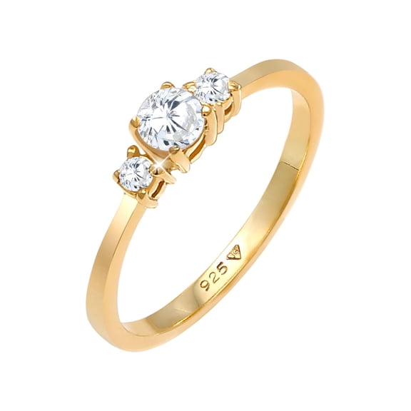 Elli by Julie & Grace Women's Cubic Zirconia Engagement Ring 925 Silver