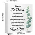 thumbnail image 3 of Zomyto 5"x5" Retirement Gifts for Coworker,Farewell Gifts for Colleagues,Thank You Gifts for Employees,May You Be Proud of the Work You Have Done Wooden Box Sign Desk Decor, 3 of 8
