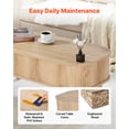 thumbnail image 6 of VEVOR 39.4 in Lift Top Coffee Table,Fluted Oval Coffee Table with 3 Hidden Compartment, Mid Century Wooden Oval Center Desk with Storage, Lift Up Tabletop for Home & Office, Easy Assembly, Burlywood, 6 of 9