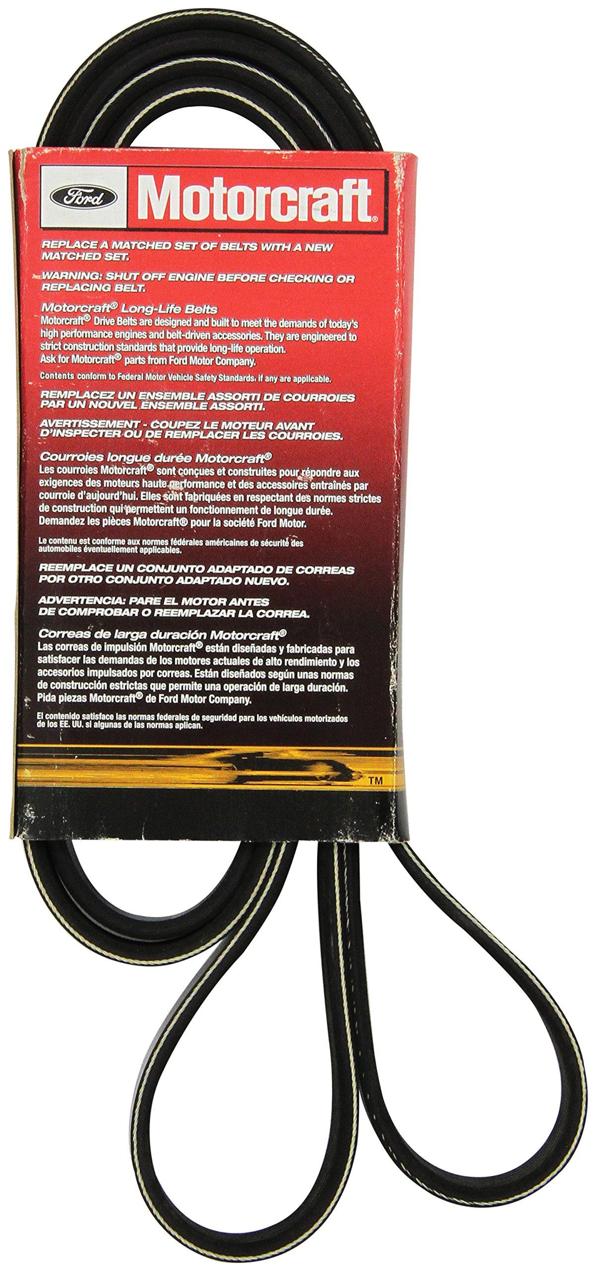 Motorcraft Serpentine Belt JK6-834-AA Fits select: 2001-2011 FORD