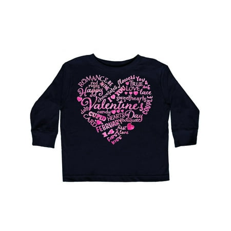 

Inktastic Valentine words in pink Gift Toddler Boy or Toddler Girl Long Sleeve T-Shirt