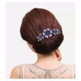 thumbnail image 5 of 5 PCS Women Flower Hair Comb Pins Rhinestone Slide Clips Bride Wedding Headdress Hair Accessories, 5 of 5