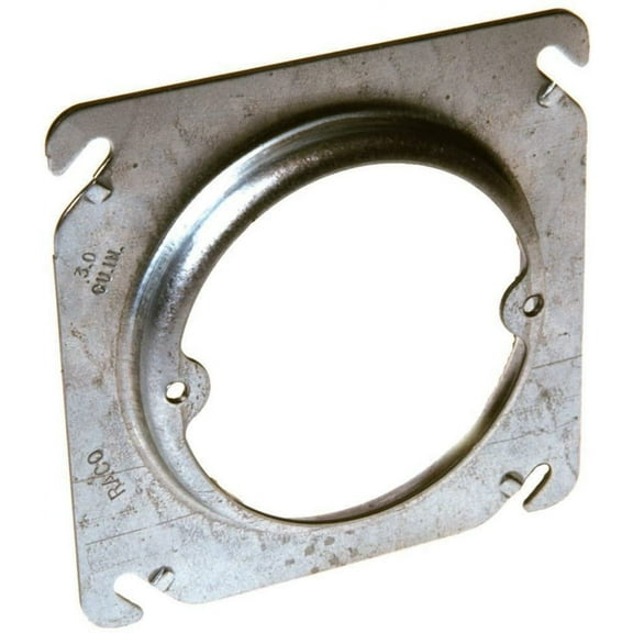 Hubbell-Raco 8767 Raised 1/2-Inch, Ears 2-3/4-Inch, 4-Inch Square Box Fixture Cover