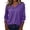 C613/Purple, variant on Womens Blouses Summer Casual Button Down Shirt Elegant Collar 3/4 Sleeve Blouse Top Soft Comfortable Daily Wear Fashion Outfits Trendy Clothes