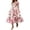 A-Pink959, variant on Women's Smocked Bodice Floral Midi Dress Puff-Sleeve Square-Neck Beach Casual Tiered Long Sundress