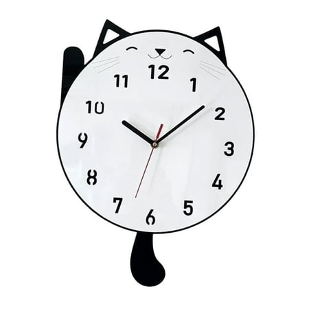 Pendulum Wall Clock Decorative Clock Hanging Clock in a Lightweight Modern Style for Kitchen Office Decor