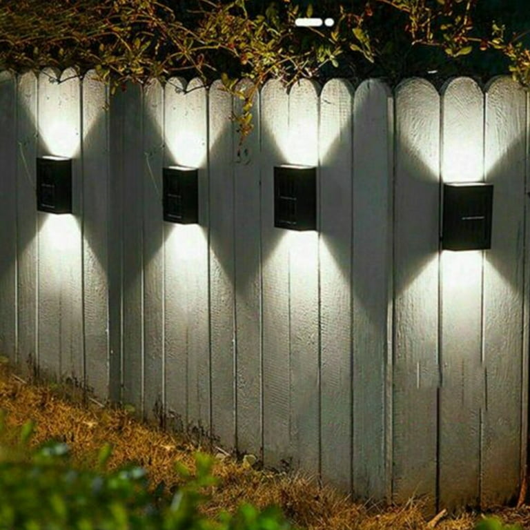Solar powered garden fence on sale lights