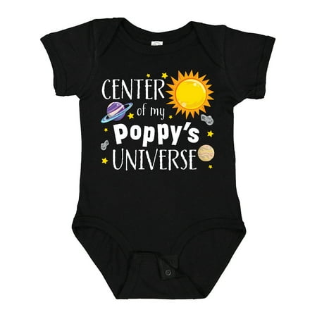 

Inktastic Center of My Poppy s Universe Gift Baby Boy or Baby Girl Bodysuit