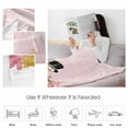 thumbnail image 4 of Pink Christmas Throw Flannel Blanket 50x60In Snowman with Hat Xmas Tree Snowflake Super Soft Cozy Bed Blanket, Lightweight Plush Fuzzy Bed Throw for Bedroom Sofa Couch Living Room, 4 of 4