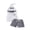 White, variant on RUINIXCW Toddler Baby Boys Halloween Outfits Adorable Ghost Embroidery Zip Up Hooded Vest and Plaid Shorts Set