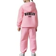 thumbnail image 4 of Fgnfyis Girls Long Sleeve Hoodie and Pants Sets Soft Warm Outfits for Daily and Outdoor Wear Toddler Pullover Sweat Suit with Comfortable Fit Pink 10-11 Years, 4 of 6