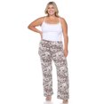 thumbnail image 5 of White Mark Women's Plus Size Floral Paisley Palazzo Pants, 5 of 6