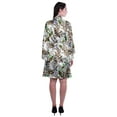 thumbnail image 4 of Moomaya Printed Womens Kimono Sleeve Robes Satin Silk Getting Ready Bridal Robe Coverup, 4 of 7