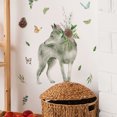 thumbnail image 2 of Adhesivos de pared con estampado floral, lobo artístico y piña, 2 of 3