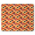 thumbnail image 1 of Abstract Geometry Mouse Pad, Repeating Circles Minimalist Scandinavian Style Modern Arrangement Print, Rectangle Non-Slip Rubber Mousepad, Multicolor, by Ambesonne, 1 of 2