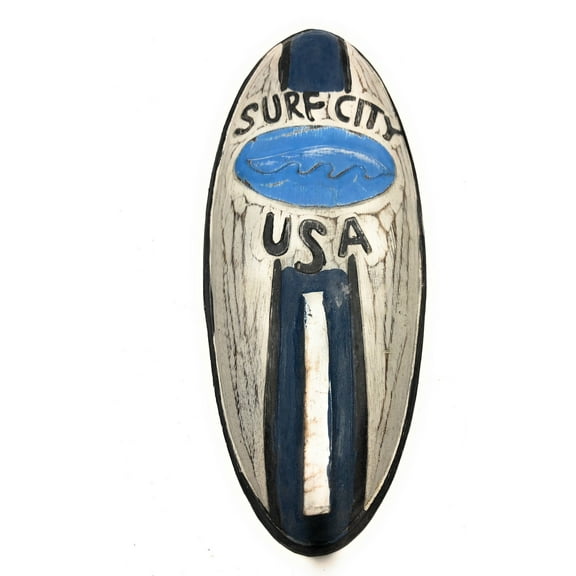 Surf City, USA Surf Sign 14" w/ Fin - Surfing Decor Accents | #bds1208835