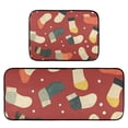thumbnail image 7 of Christmas Socks Kitchen Mats Non Slip Standing Desk Mat Runner Rug Washable Kitchen Rugs for Floor 2PCS, 7 of 7