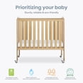 thumbnail image 4 of Dream On Me 2‑in‑1 Folding Portable Mini Crib – Natural, 4 of 10