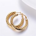 thumbnail image 2 of [Clearance]Hoop Earring Set of 3 Gold Plated Hoop Earrings for Women 25 40 & 70mm, 2 of 7