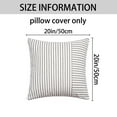 thumbnail image 7 of Unique Bargains 4 Pcs Boho Striped Throw Pillow Covers Black/Khaki 20" x 20", 7 of 7