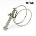 thumbnail image 3 of 10PCS Double Wire Hose Clips - Stainless Steel, Pond Pipe Koi Fish Fitting Pump, 3 of 3