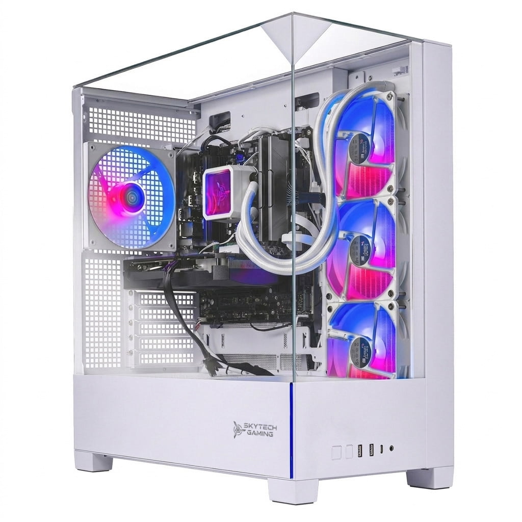 Skytech Gaming Archangel 5 Gaming PC, Intel Ultra 7 270K 5.4GHz, NVIDIA RTX 5070 12GB VRAM, 1TB NVMe SSD, 32GB DDR5 RAM 5600, 750W GOLD PSU, 360 ARGB AIO , WI-FI 6, Windows 11, Desktop