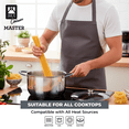 thumbnail image 5 of BRA COOKWARE Master Stainless Steel Stock Pot w/Glass Lid | 8 Inch 2.4 Quart Premium 18/10 Cooking Pot | TOXIC FREE Deep Pot | Silicone Coated Handles | All Cooktops (incl. Induction) | Shiny Finish, 5 of 7