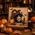 thumbnail image 6 of Halloween Cat Pearl Art DIY Kit, Diamond Art (Style F) Spooky Cute 3D Pearl Diamond Painting Crafts Kits for Adults, DIY Fall Home Decor Wall Art, 6 of 6