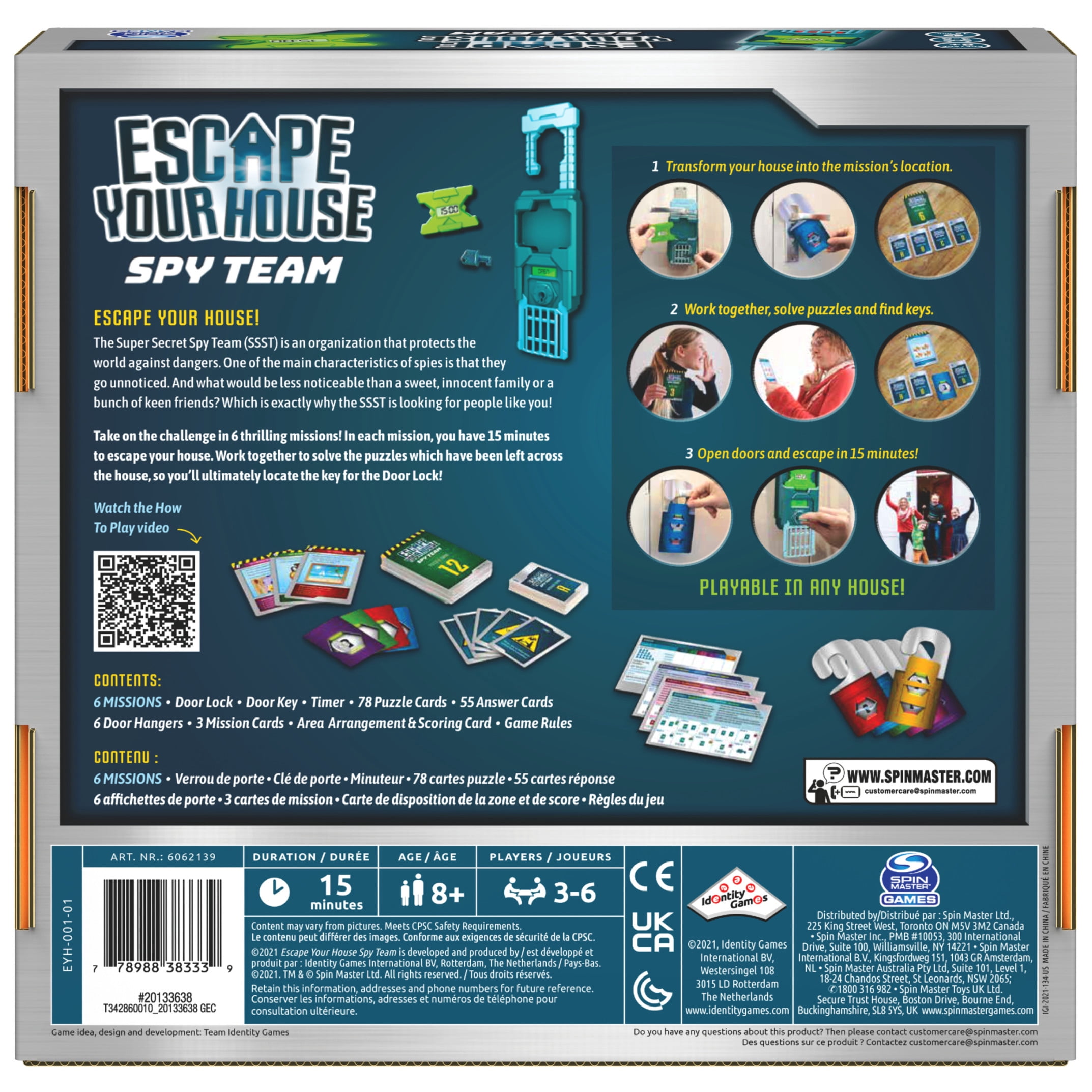 Escape Room The Game, Escape Your House: Spy Team Board Game